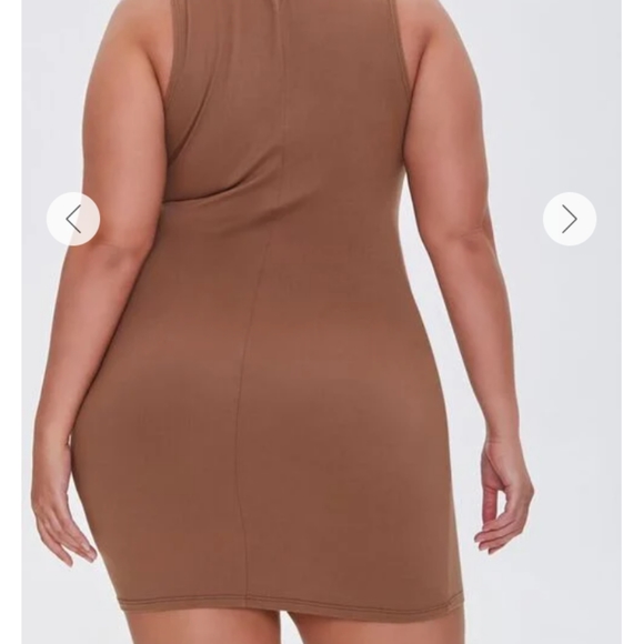 NWT Mocha Sleeveless Bodycon Dress Size 2X - Picture 4 of 5